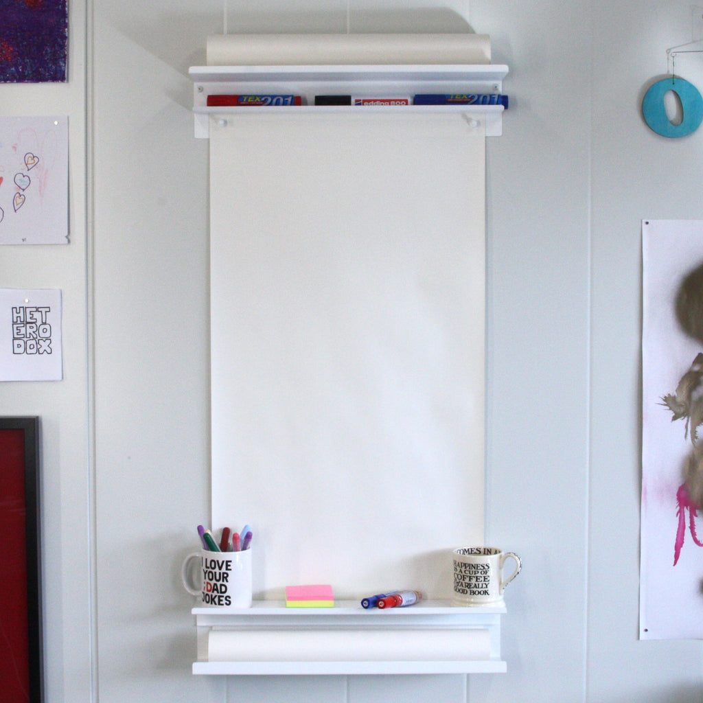 Mounted on wall, face on angle.